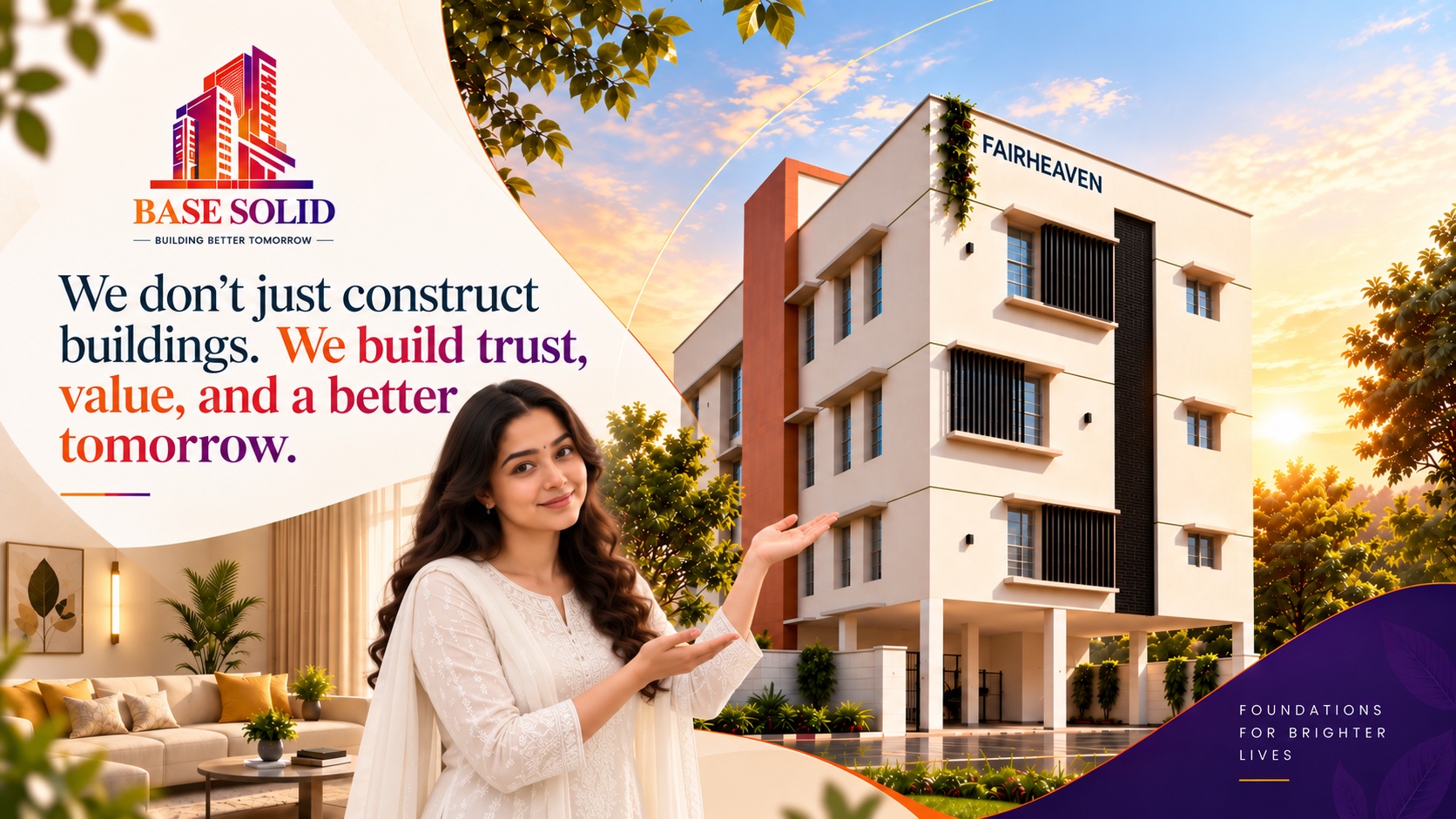 Base Solid — We don't just construct buildings. We build trust, value, and a better tomorrow.